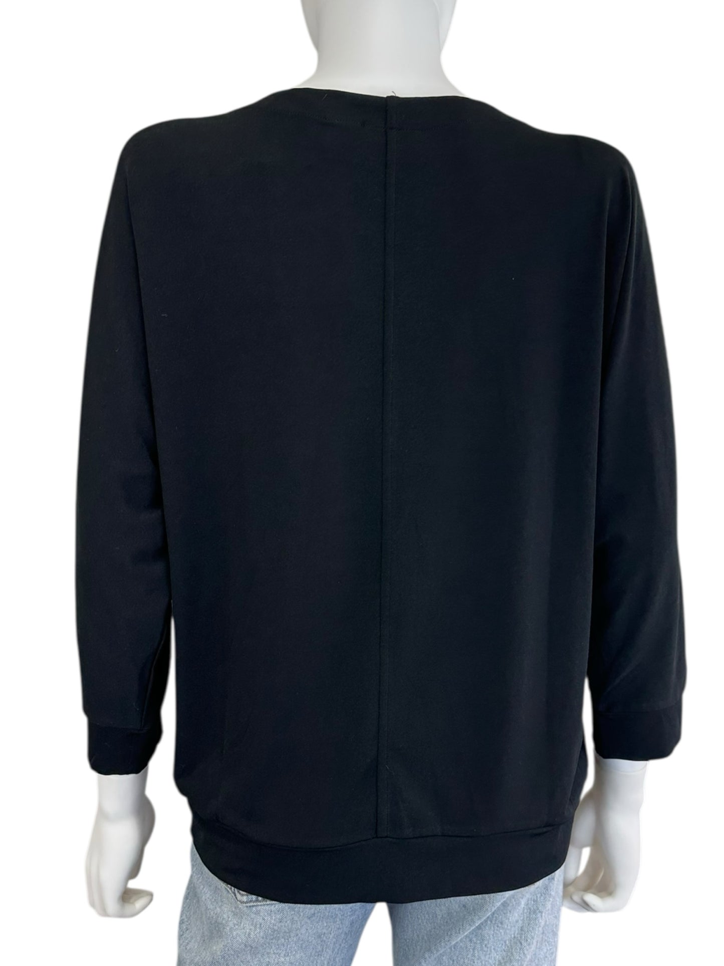 TAHARI Black Blouse Size L
