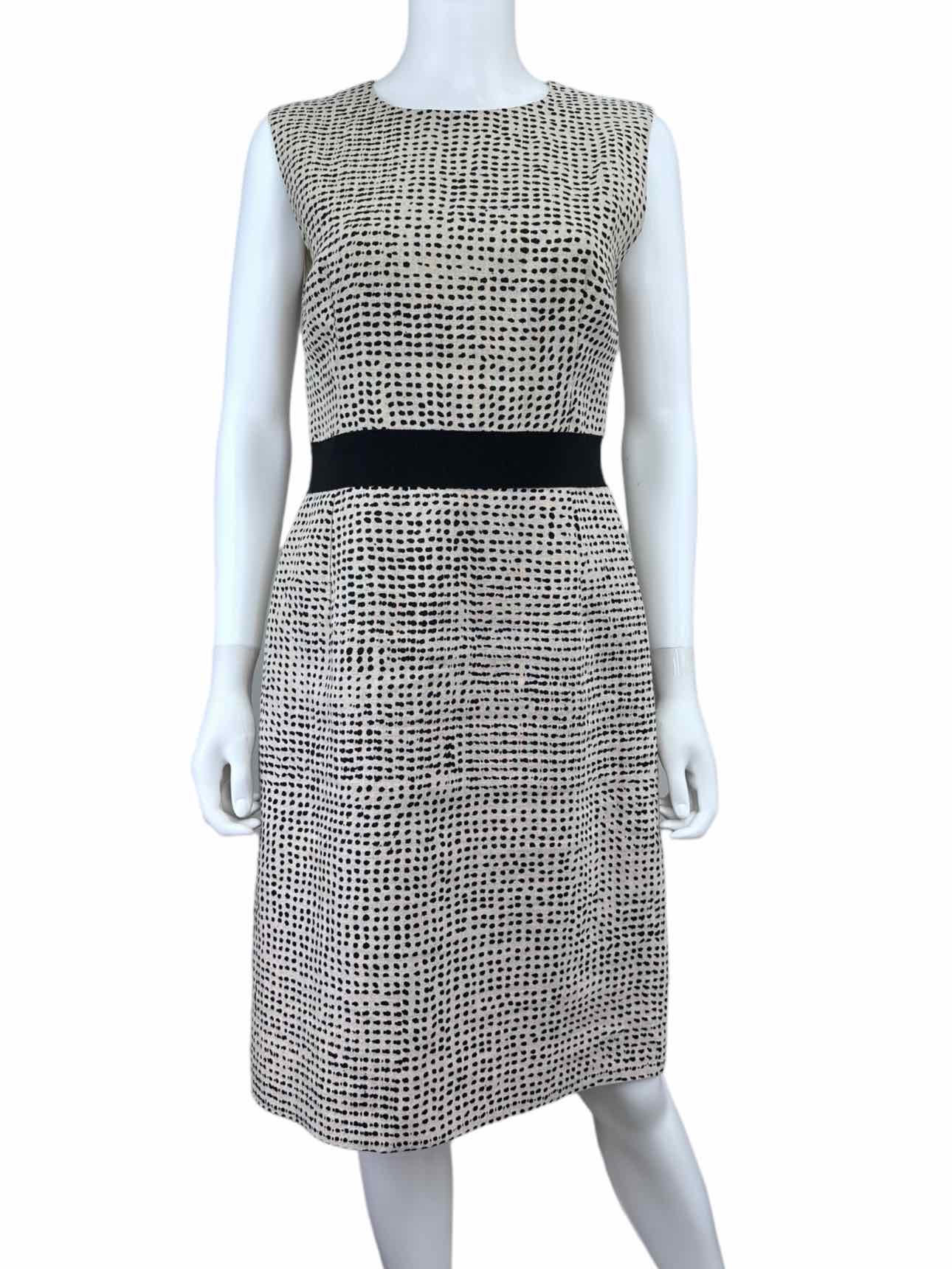 Giambattista Valli Tan Linen Print Dress Size L