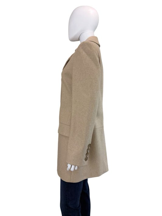 BANANA REPUBLIC Beige Italian Melton Wool Blend Peacoat Size M