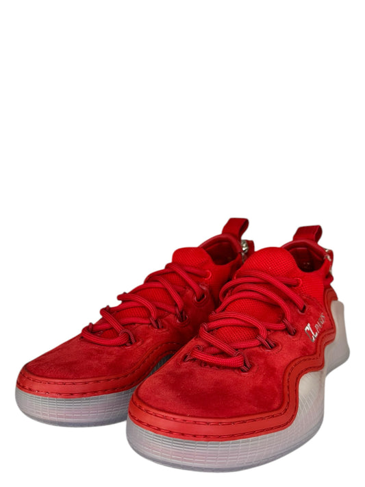 Christian Louboutin Red Arpoador Suede Sneakers Size 37