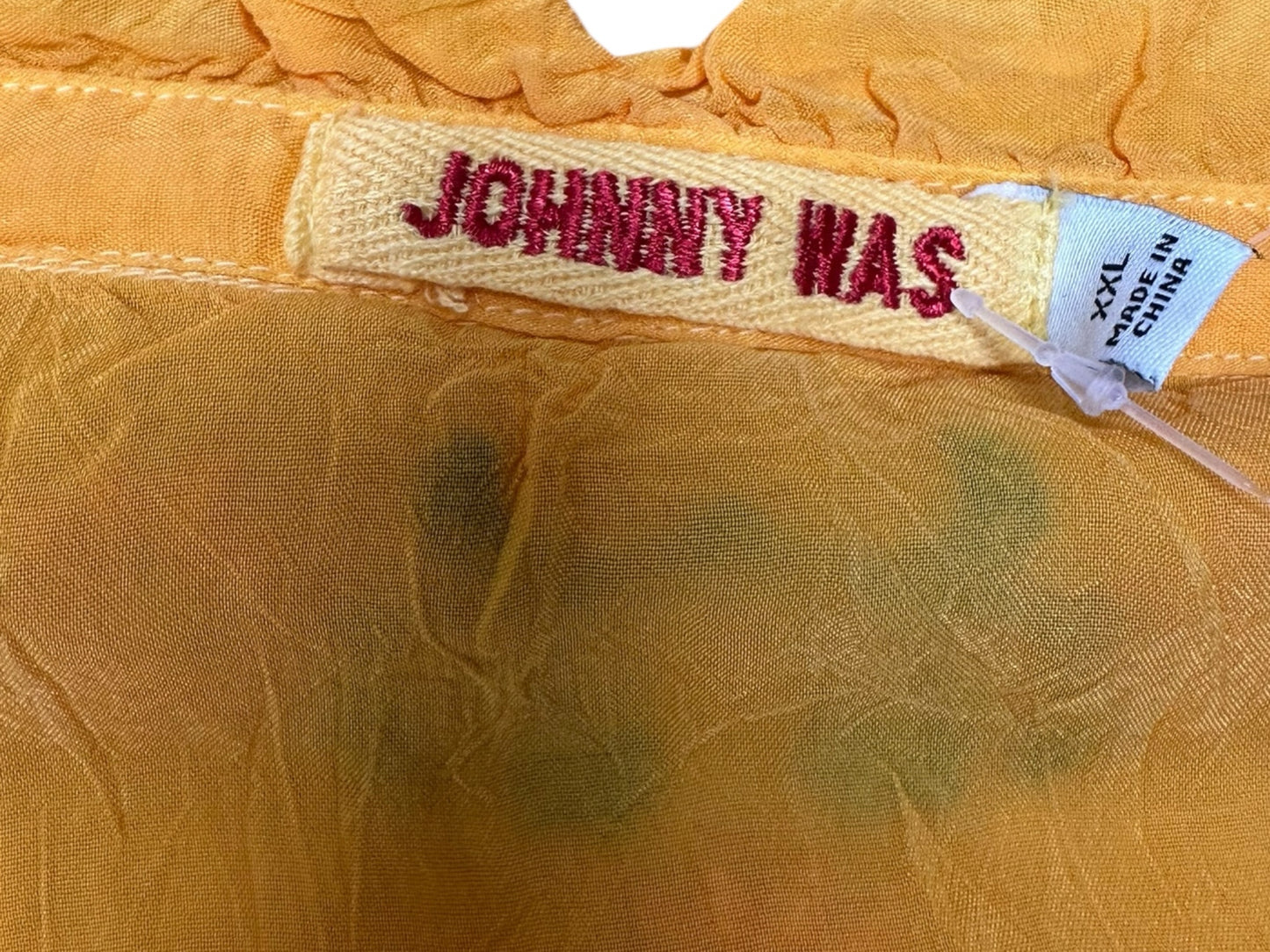 Johnny Was Yellow Button Down Size XXL