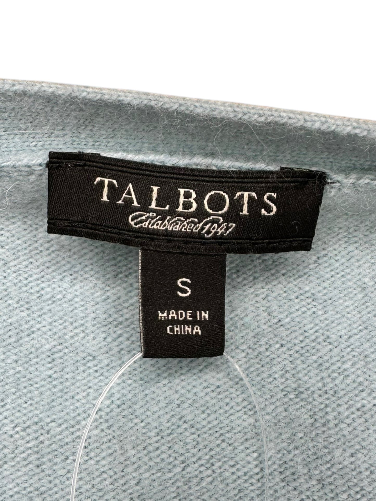 Talbots Blue Lambswool & Angora Sweater Cardigan Size S