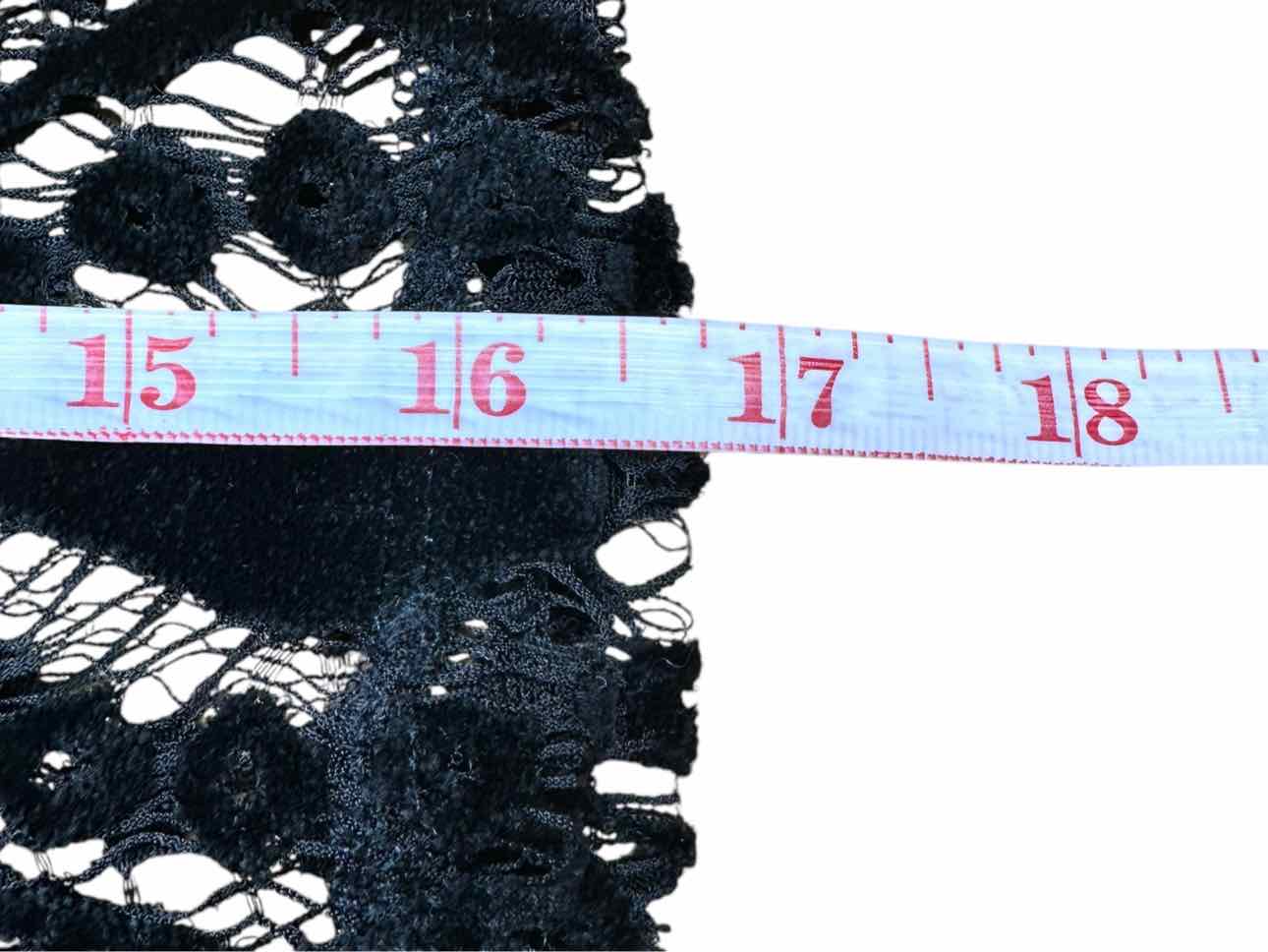 tart Black Lace Velvet Blouse Size S