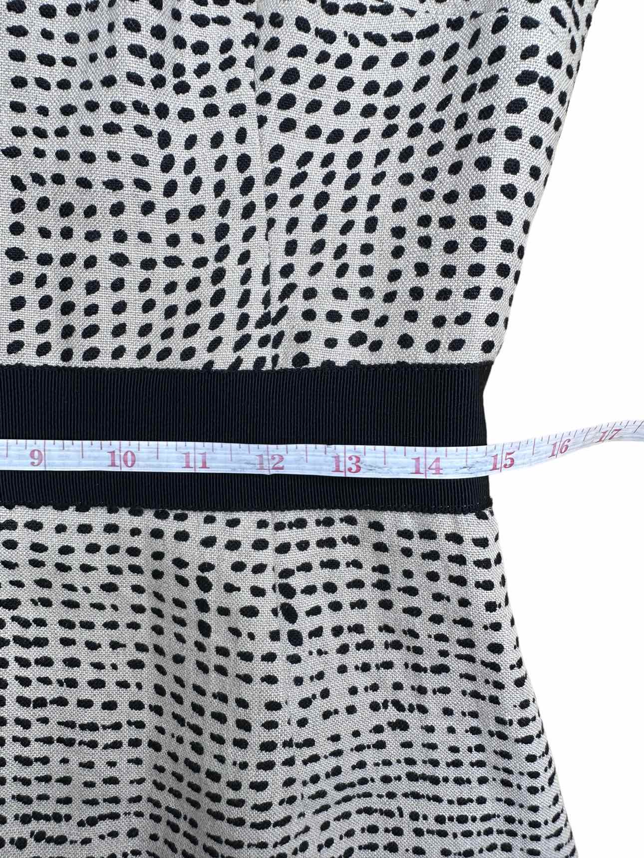 Giambattista Valli Tan Linen Print Dress Size L