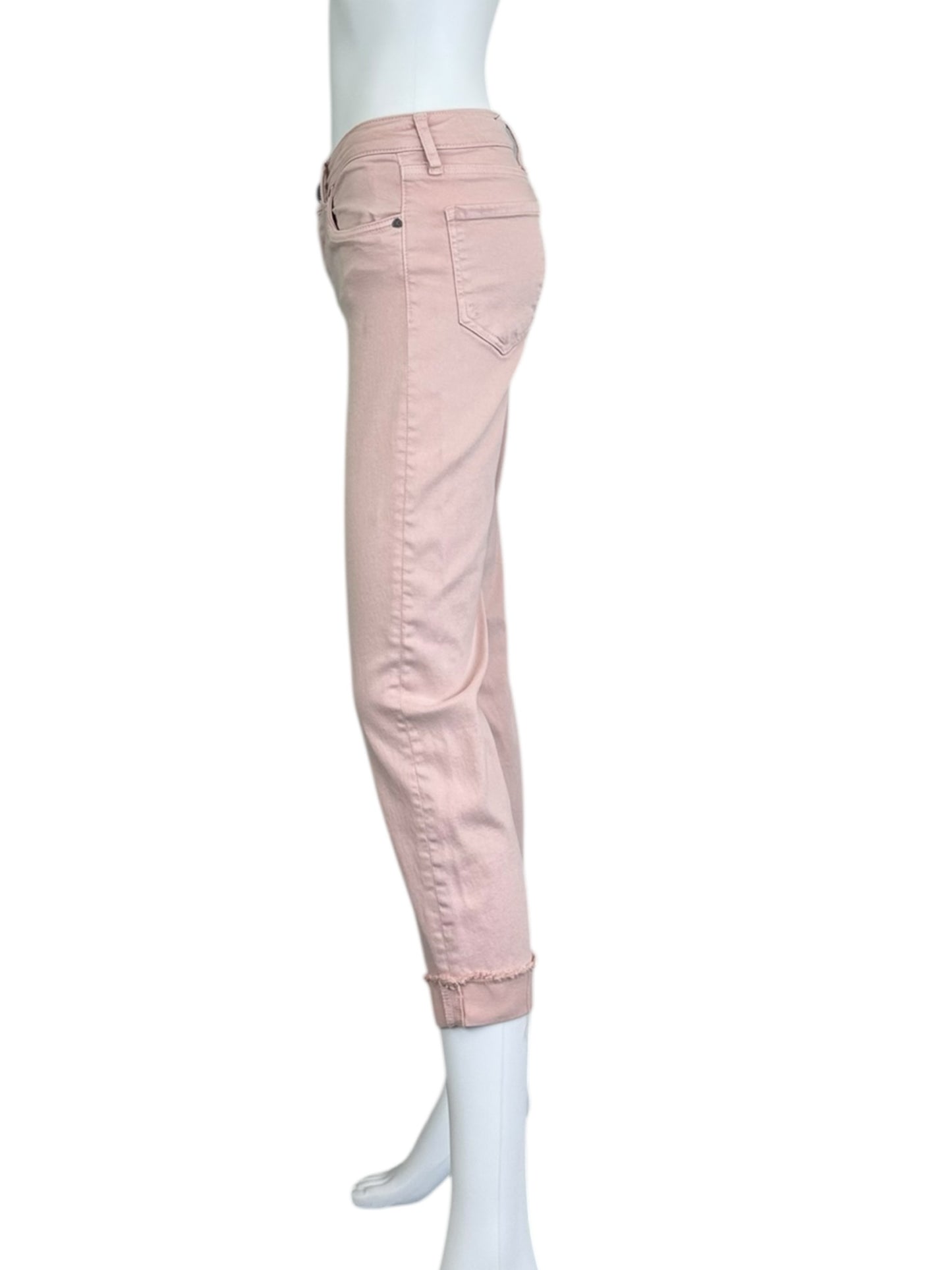 KUT from the Kloth Pink Amy Cropped Straight Leg Jeans Size 4