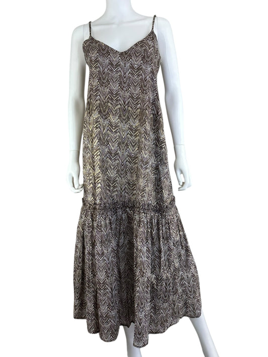 NWT jude connally Brown and Cream Zebra Dress Size S