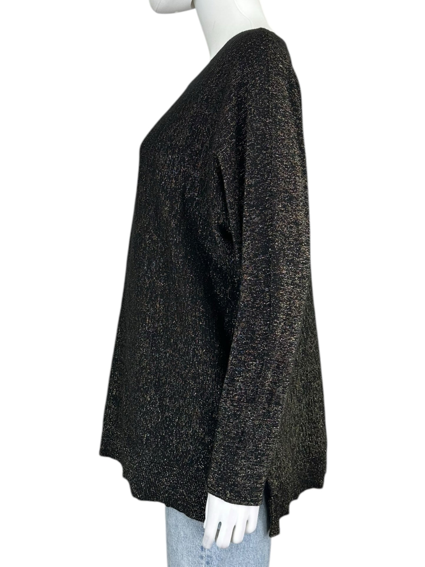 MICHAEL Michael Kors Black Sparkle Sweater Size XL