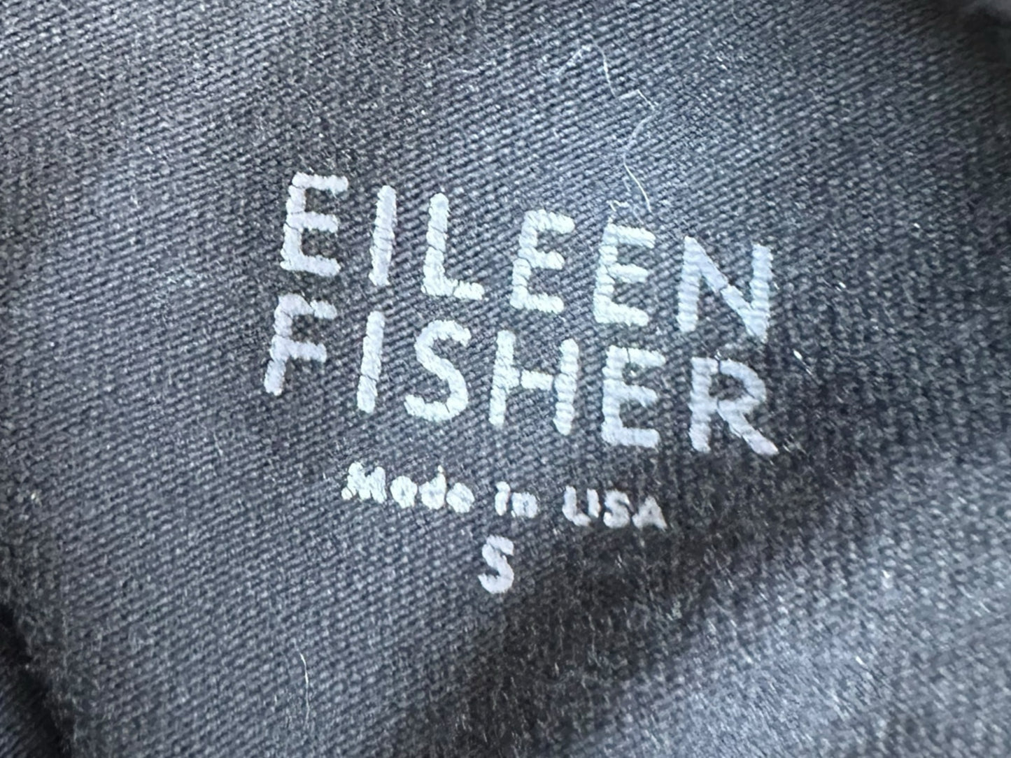 EILEEN FISHER Black Organic Cotton Jacket Size S