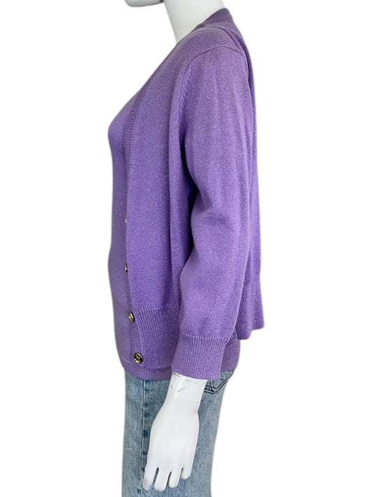 MICHAEL KORS Purple Cashmere Blend 2 PC Knit Set Size M