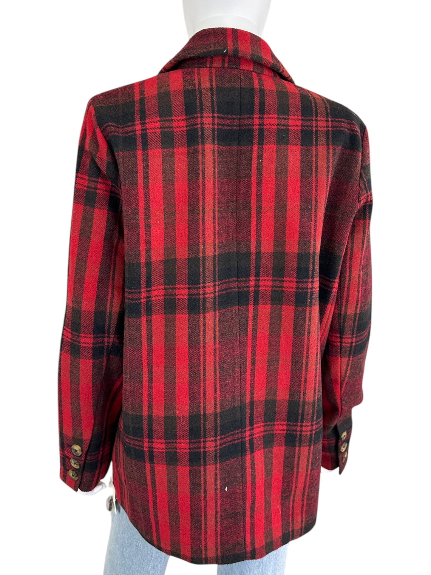 Free People NWT Red Wool Flannel Coat Size S
