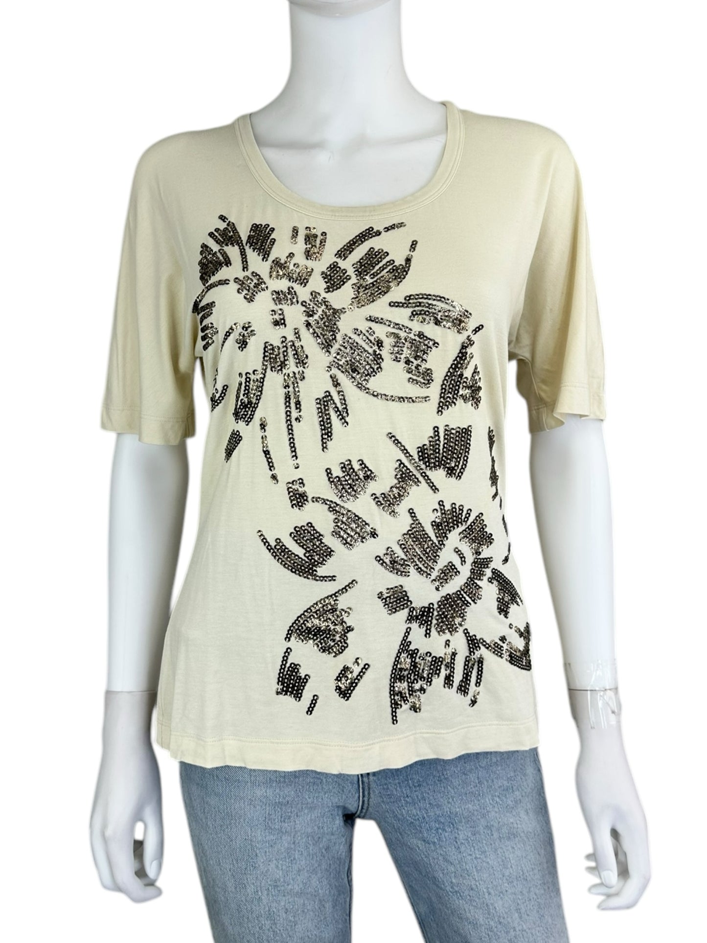 St John Sequin Tee Size M