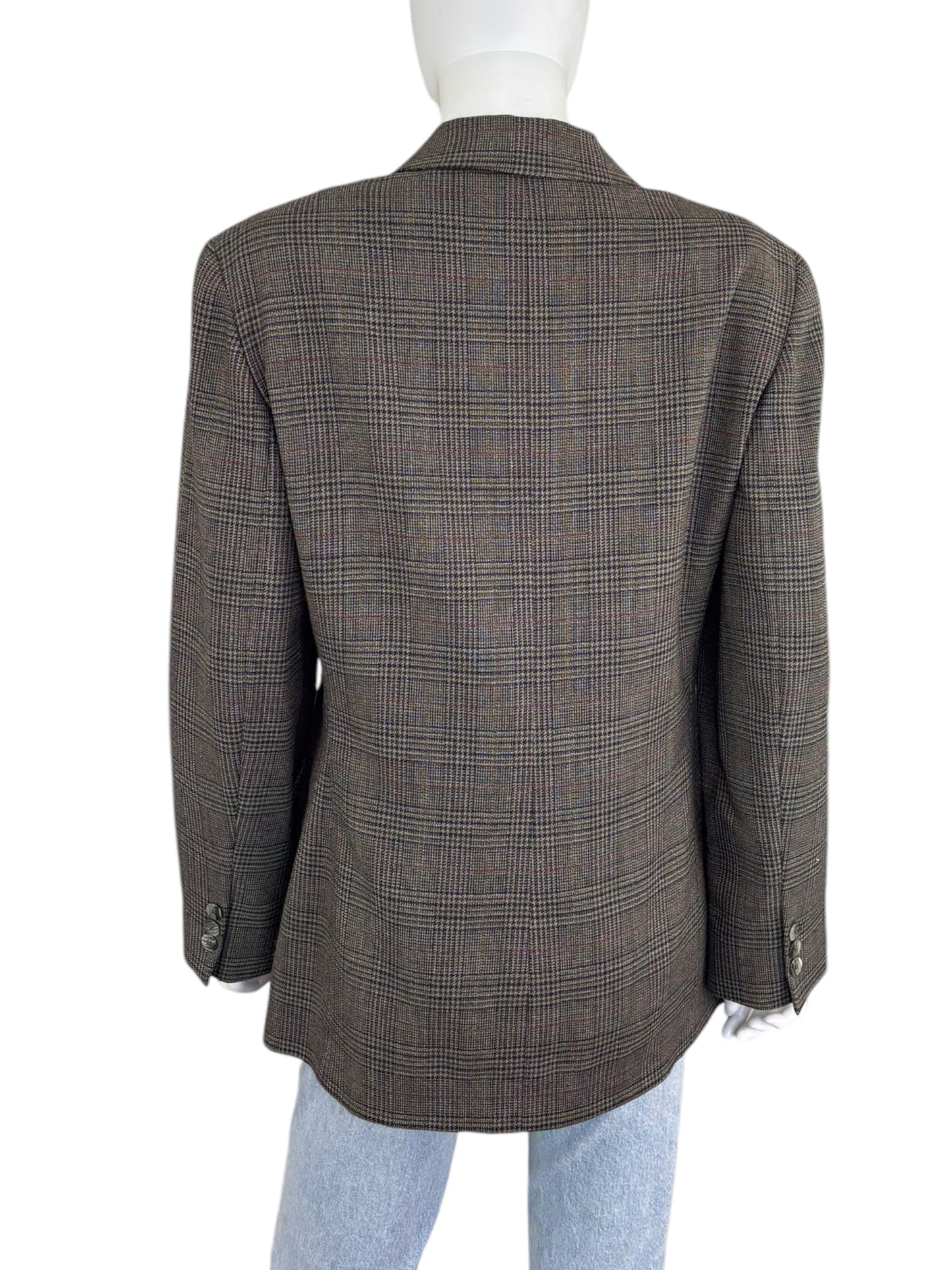 Corbin Collection Grey Plaid Blazer Size 10