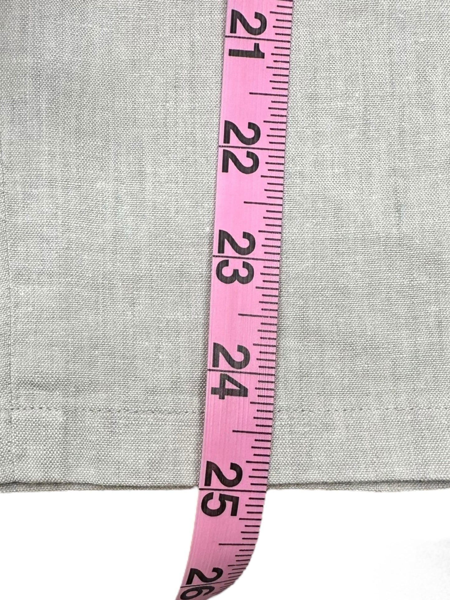 Theory Grey 100% Linen Cropped Pants Size S