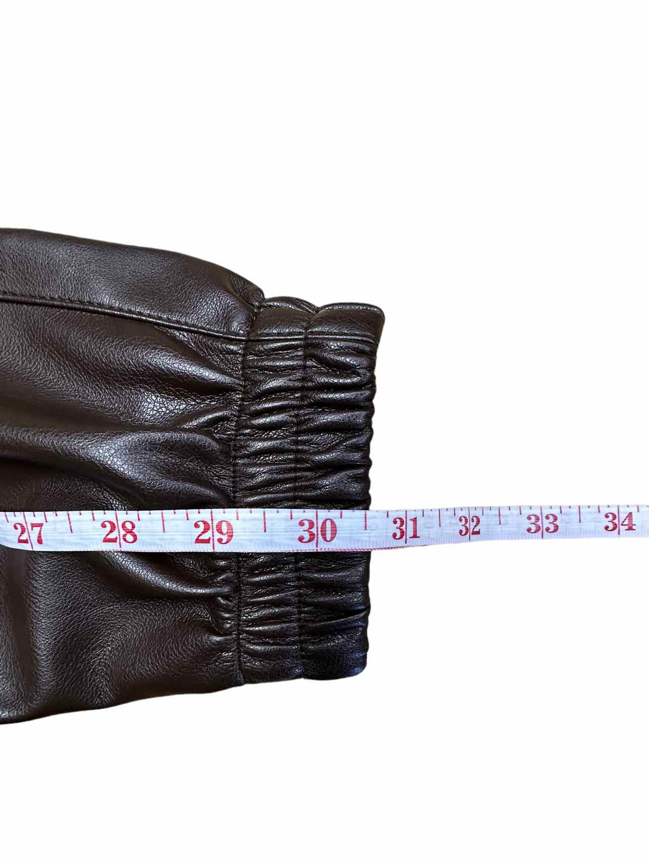 NOLI NWT Brown Faux Leather Joggers Size XS
