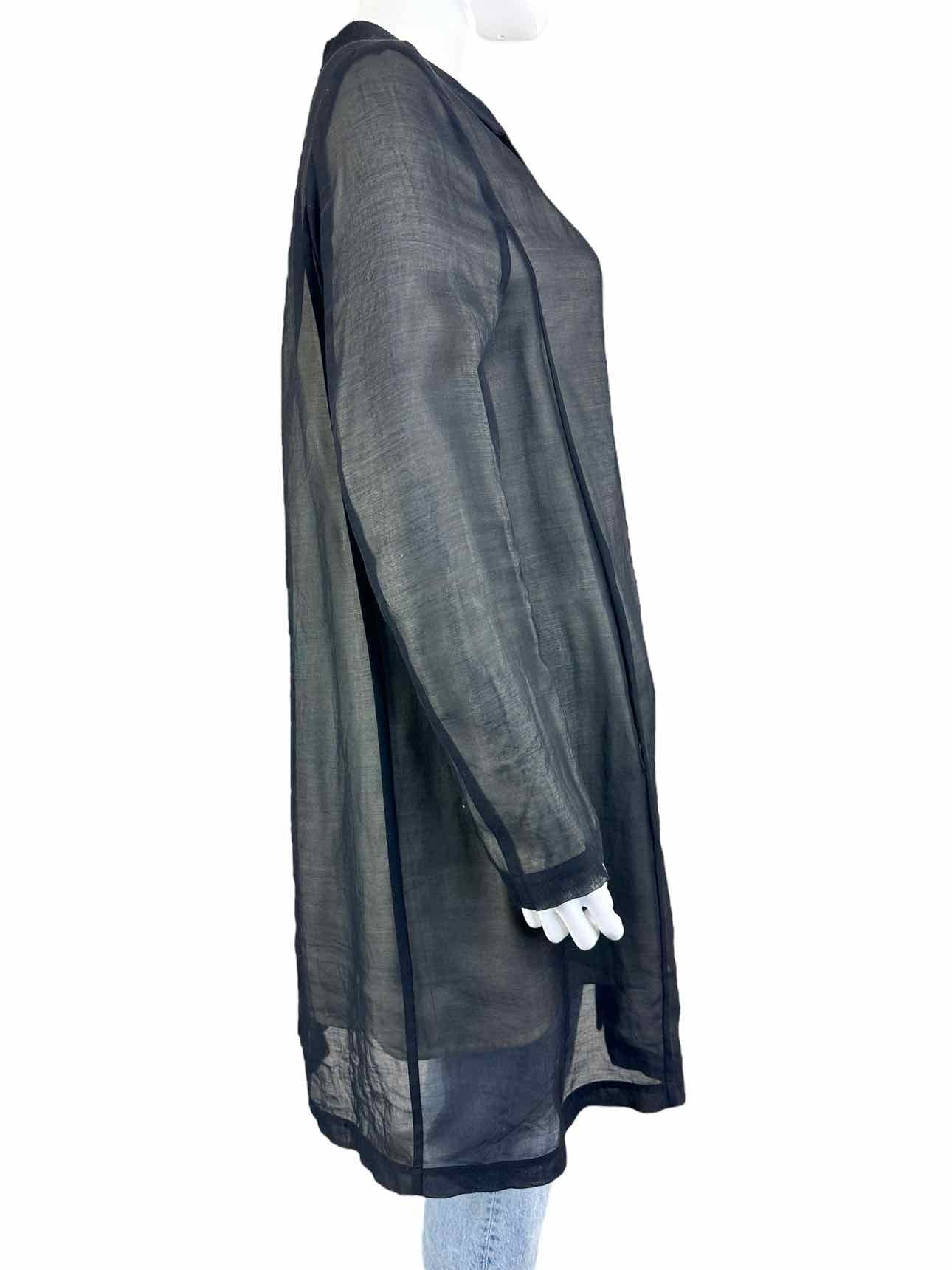Annette Gortz Sheer Black Silk Blend Jacket Size 36