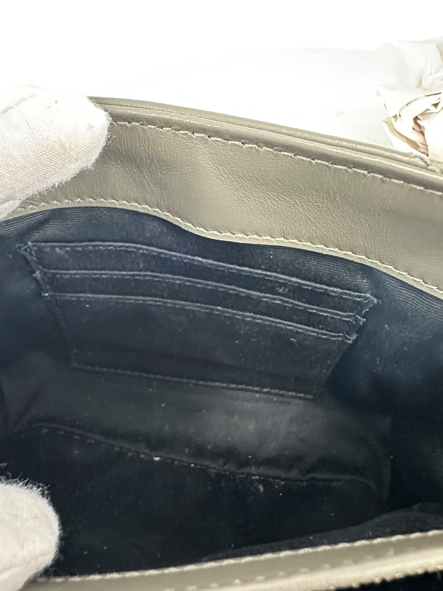 YVES SAINT LAURENT Lou Lou Grey Designer Handbag
