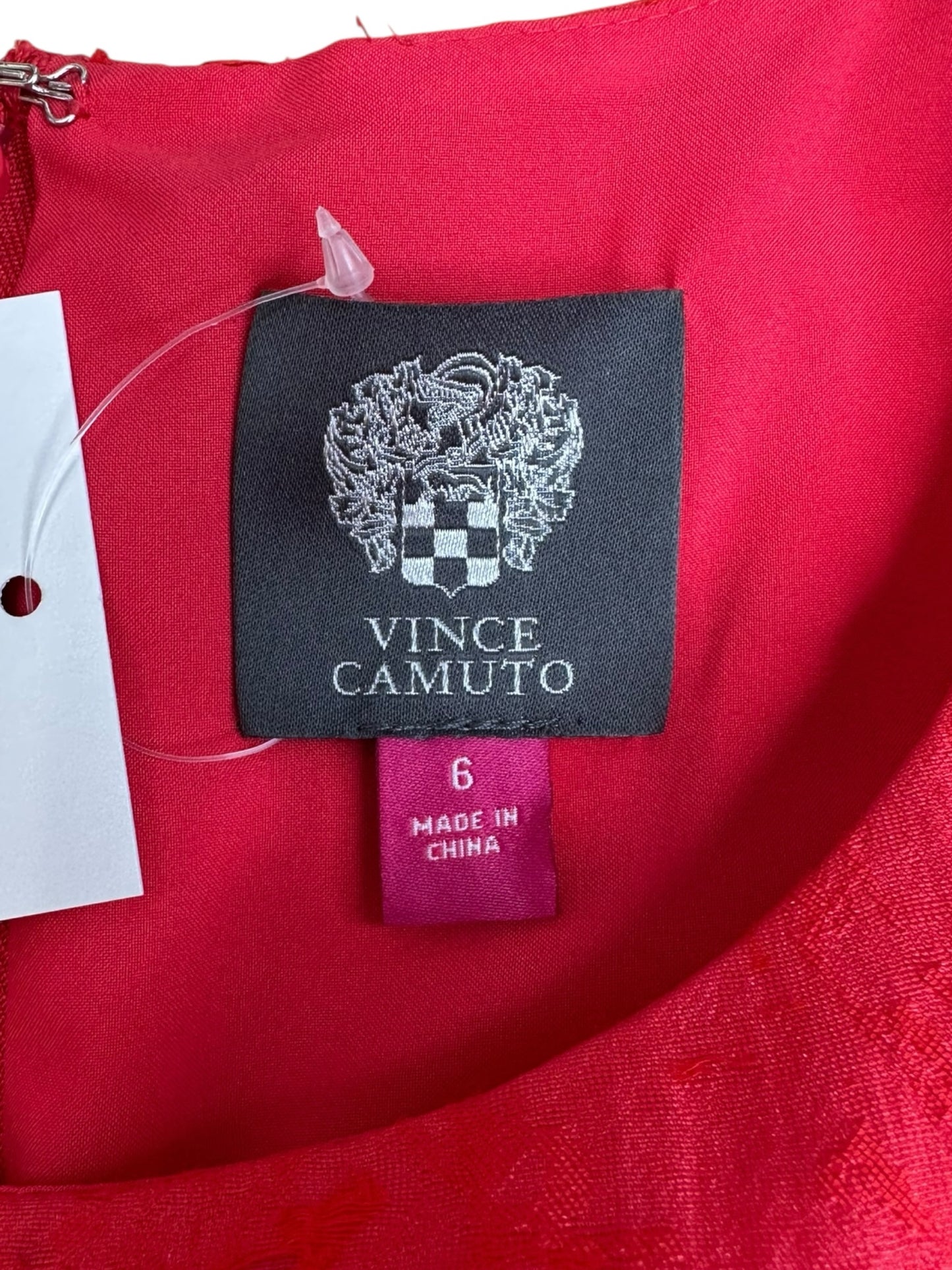 VINCE CAMUTO Red Floral Lace Dress Size 6