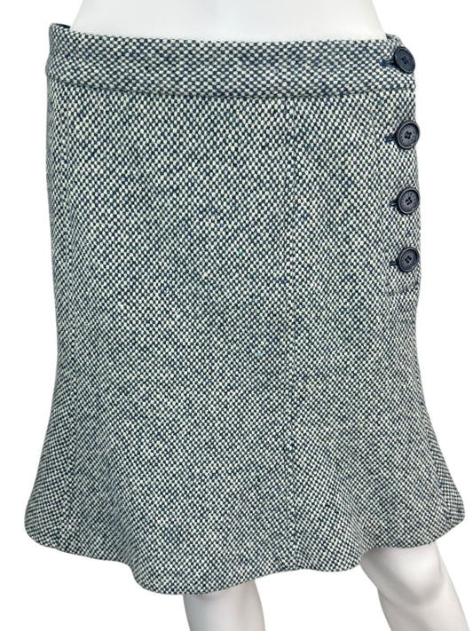 MARC JACOBS Blue 100% Virgin Wool Mini Skirt Size 6