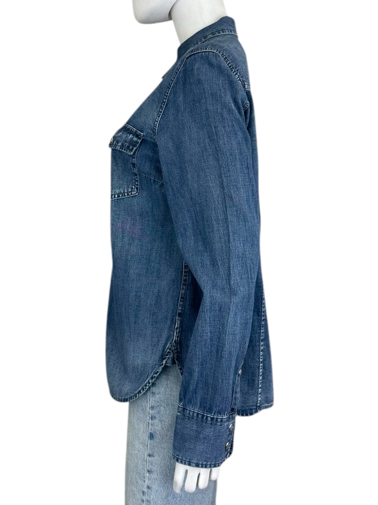 J. Crew Blue Demin Button-Down Shirt Size 12