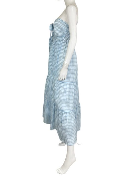 Saltwater Luxe NWT Blue Check Maxi Sundress Size XL