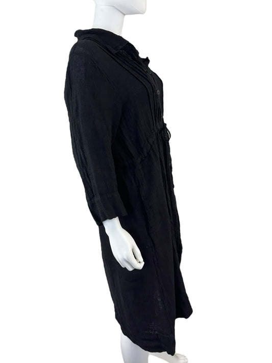 GRIZAS Black 100% Linen Dress Size M