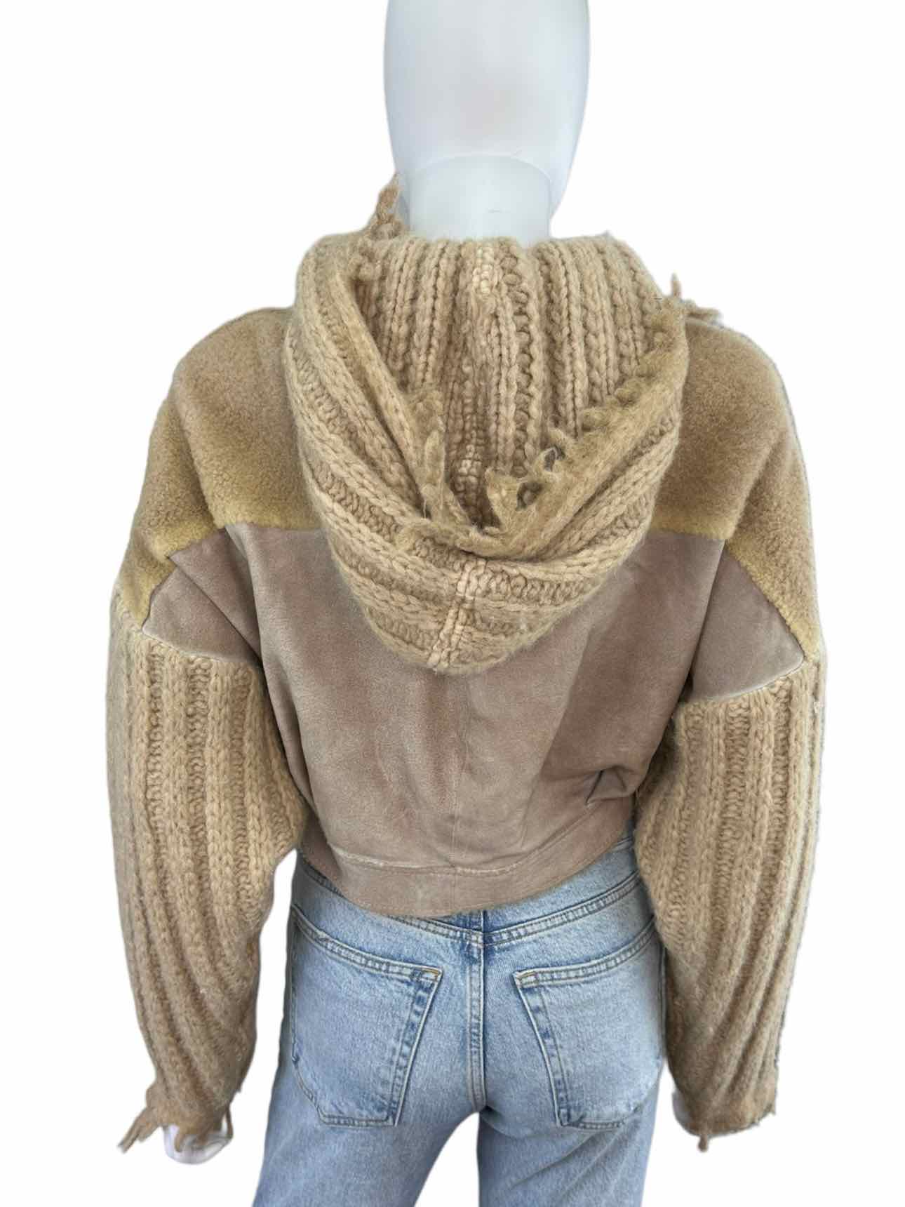 Roncarati NWT Tan Lacoon Bacio Sherling Coat Size 42