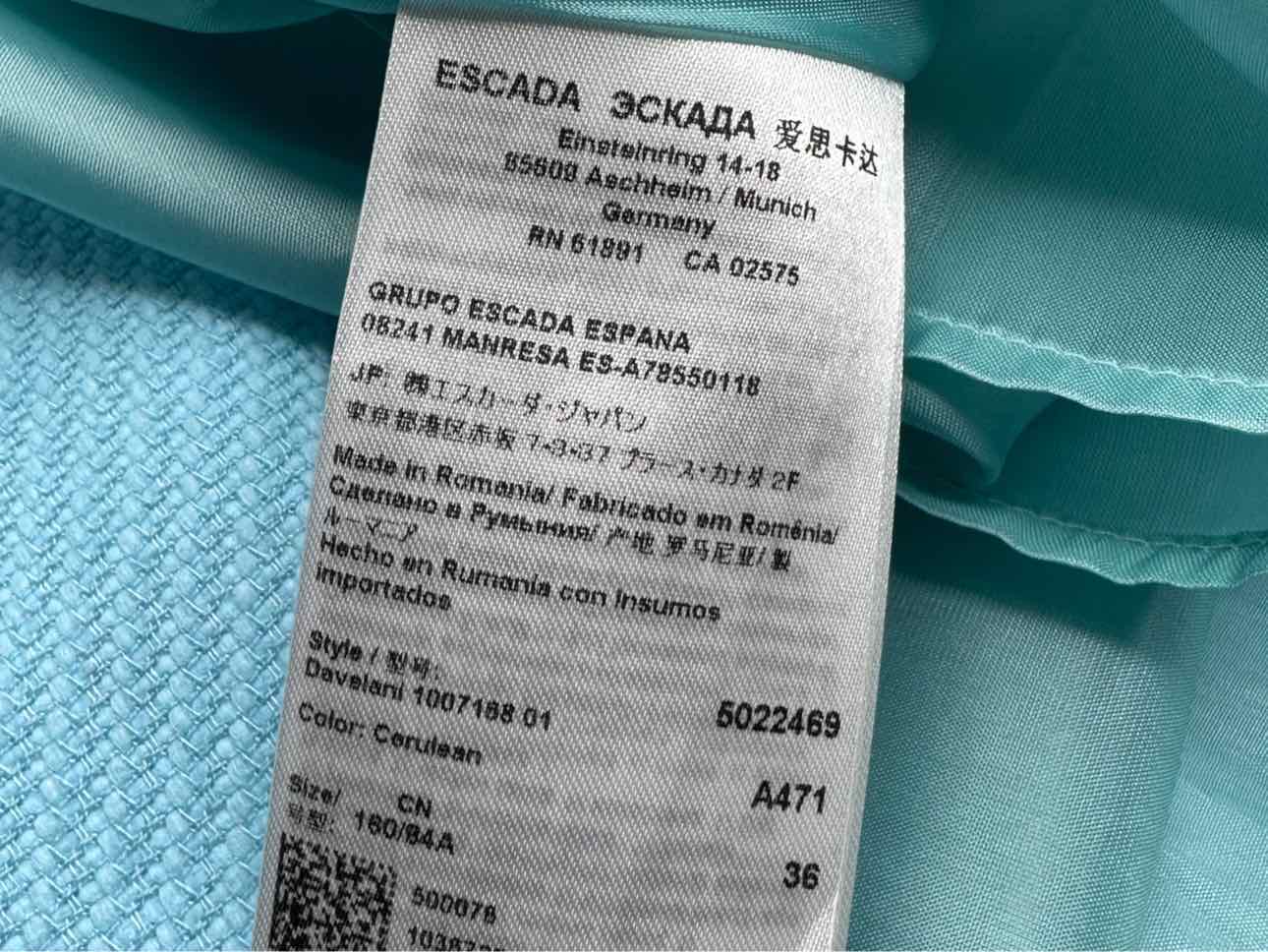 ESCADA Cerulean Blue Midi Dress Size 36