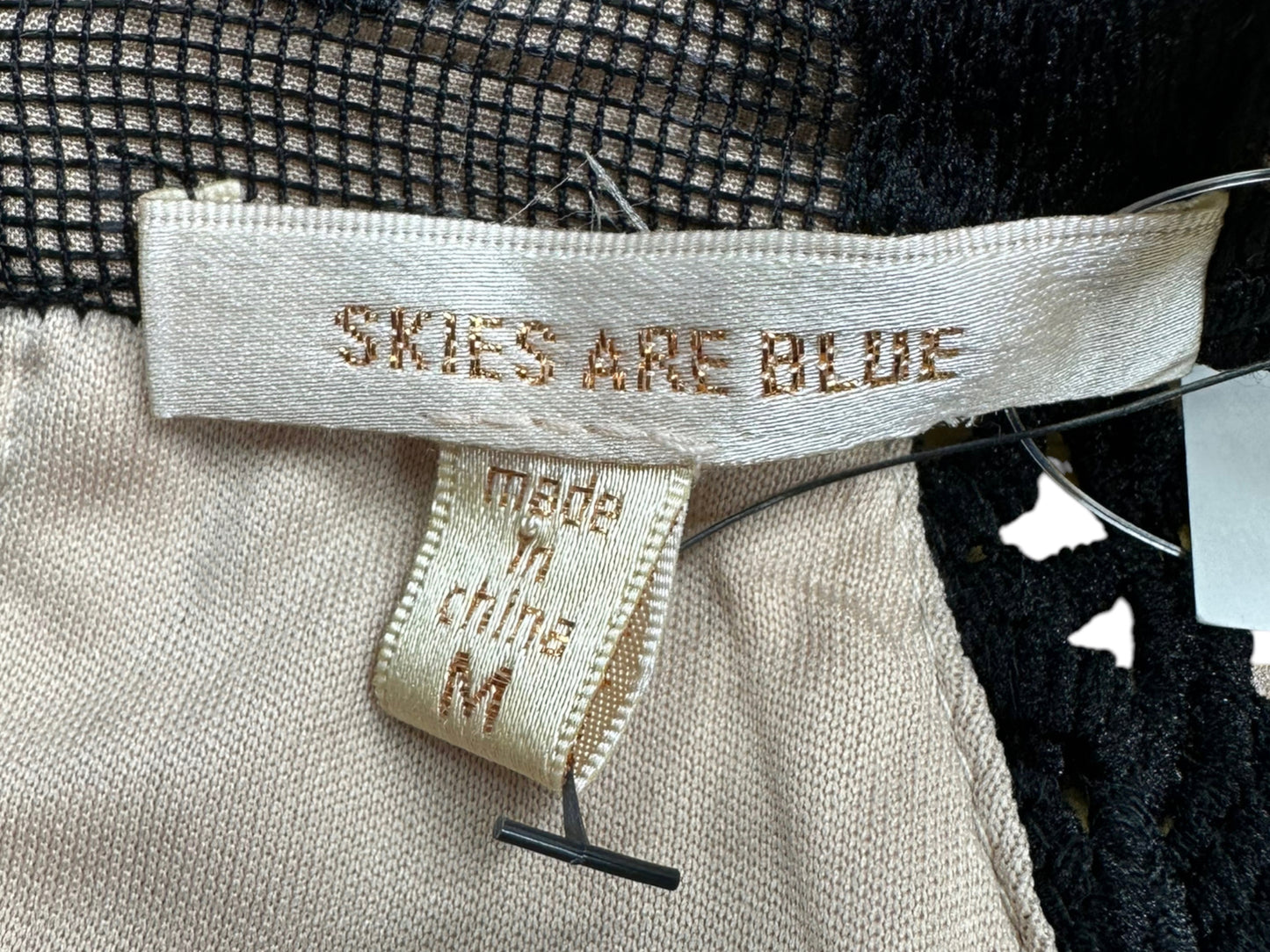 SKIES ARE BLUE NWT Black Lace Mini Dress Size M