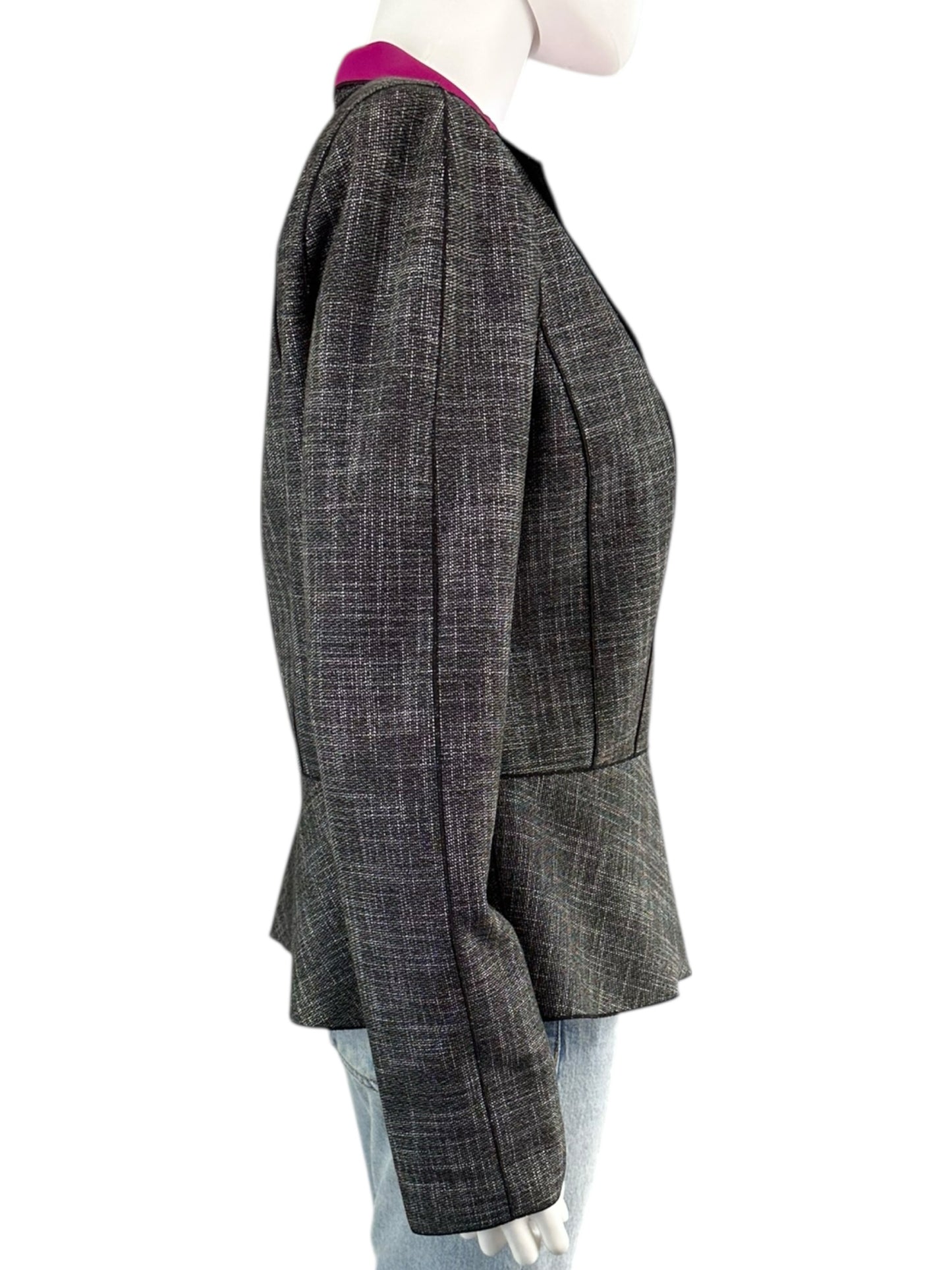 LAFAYETTE 148 NEW YORK Amanda Peplum Neoprene Jacket Size 12
