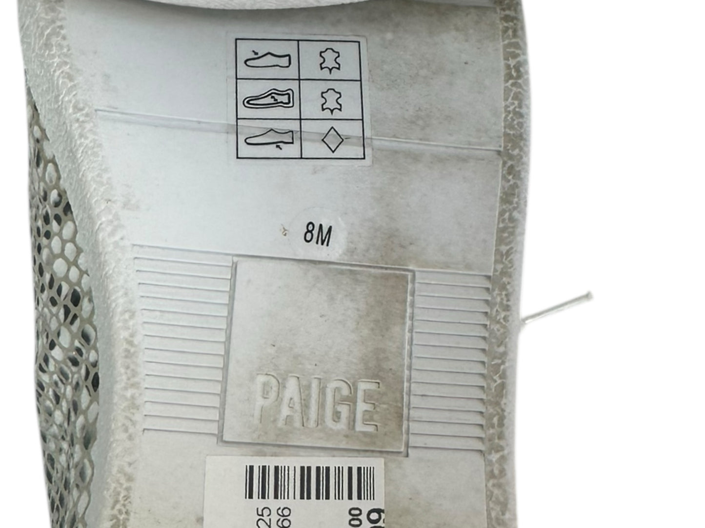PAIGE Snakeskin AMY Lace-up Sneaker Size 8