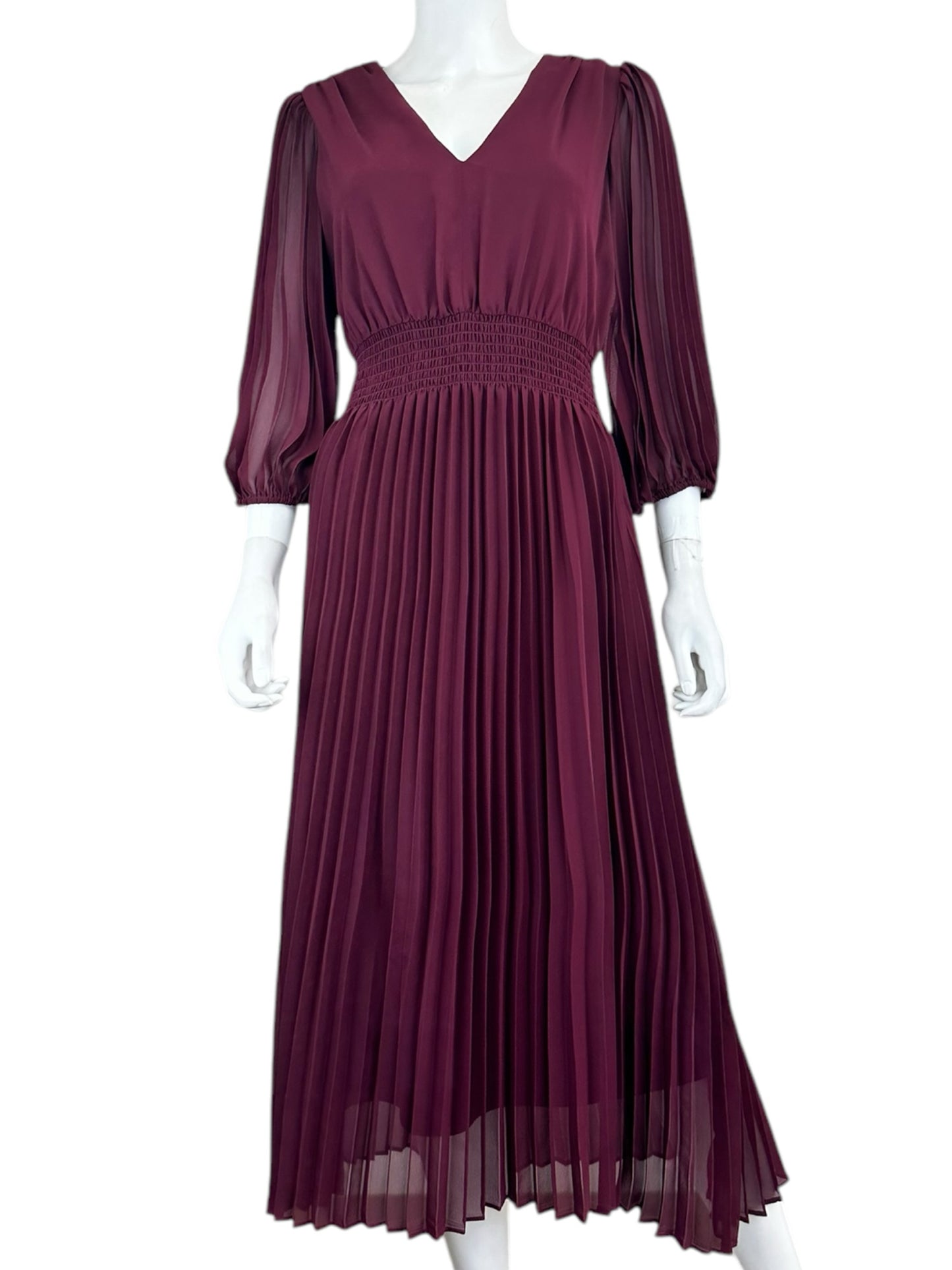 Taylor Maroon Maxi Dress Size 8