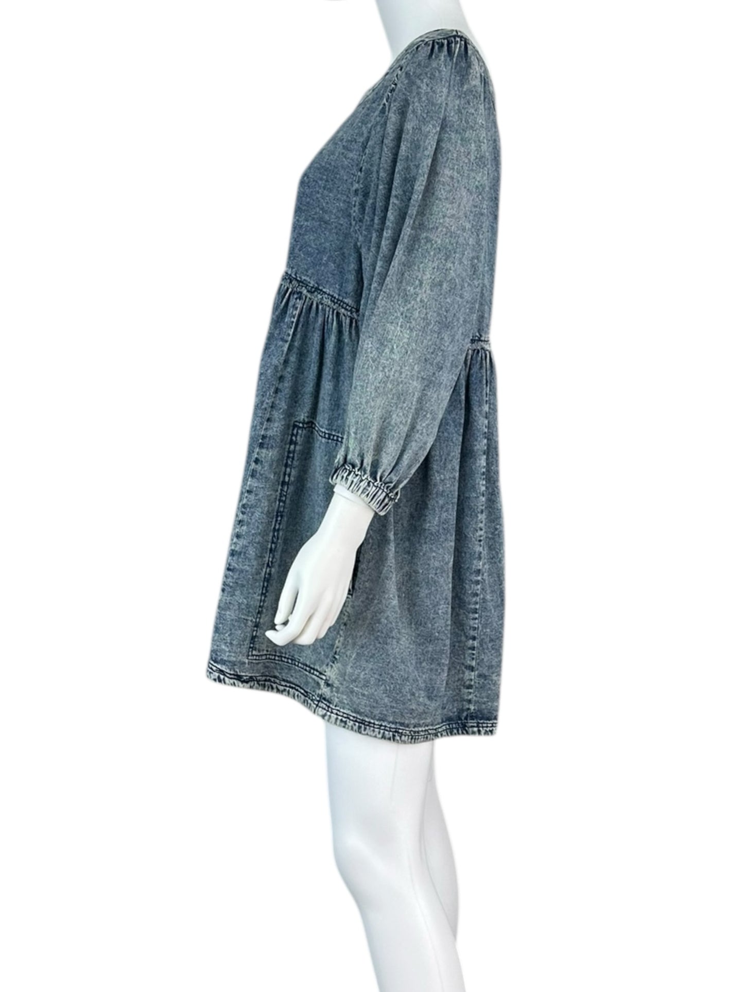 Free People NWT Blue Denim Mini Dress Size S