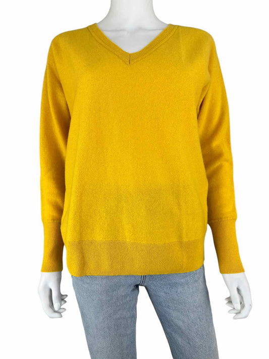 CYNTHIA ROWLEY Yellow 100% Cashmere Sweater Size M