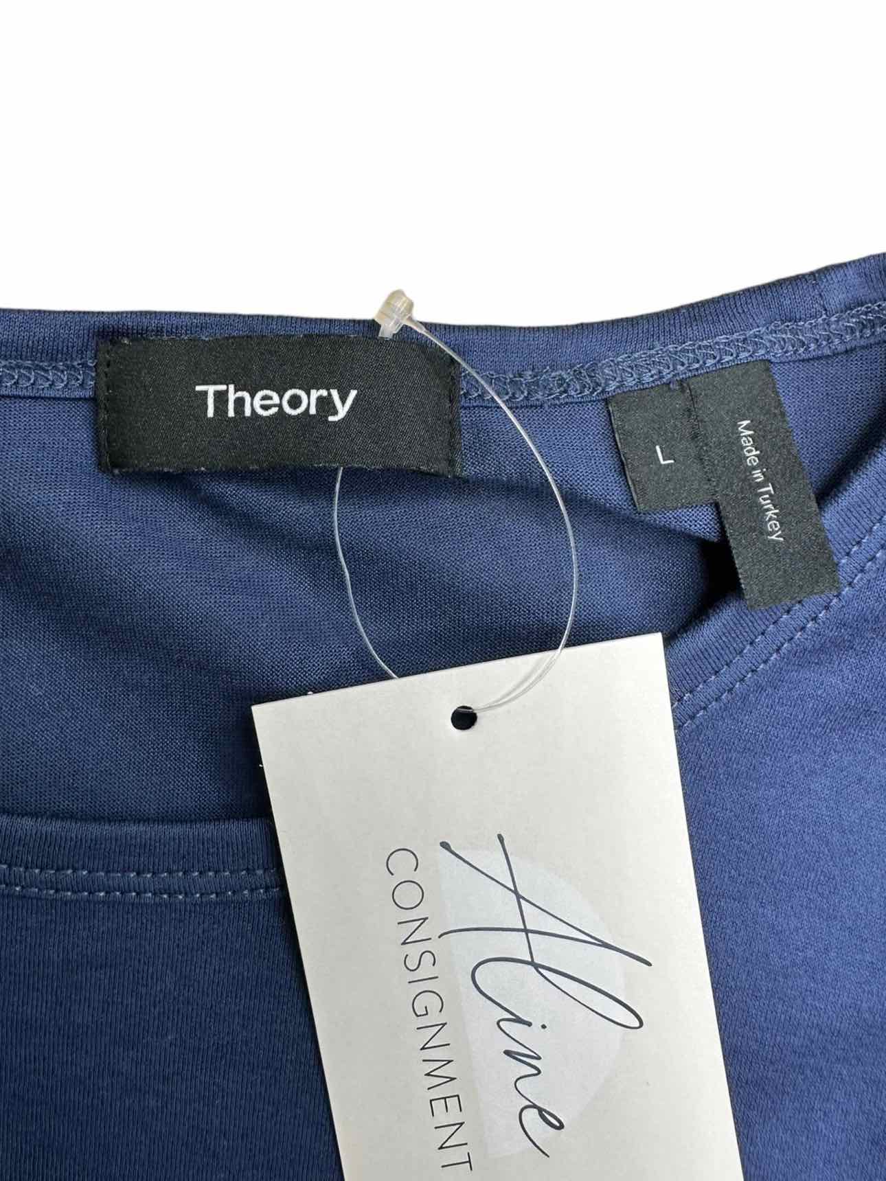 Theory Blue Crewneck Top Size L