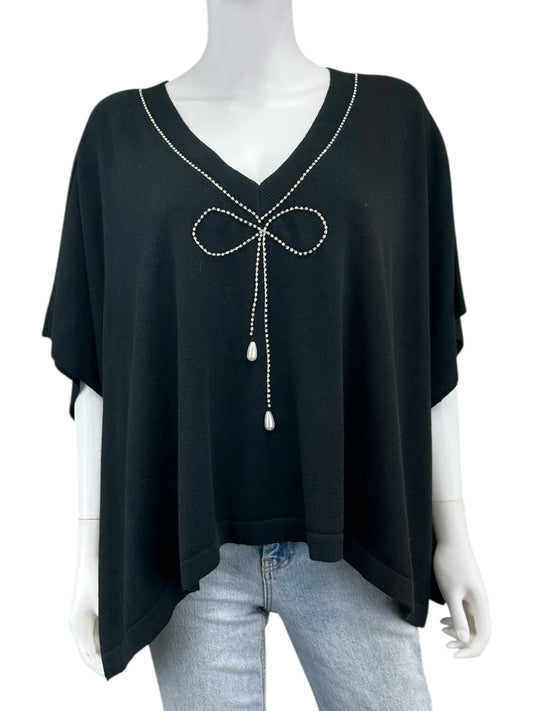 anna & ava Black Poncho/Shawl NWT Size O/S