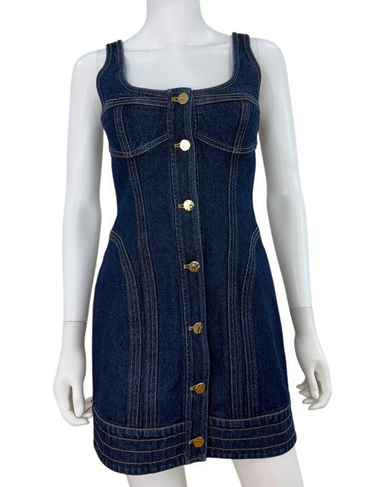 Acler Blue Denim 'Valleybrook Mini Dress' Size 4