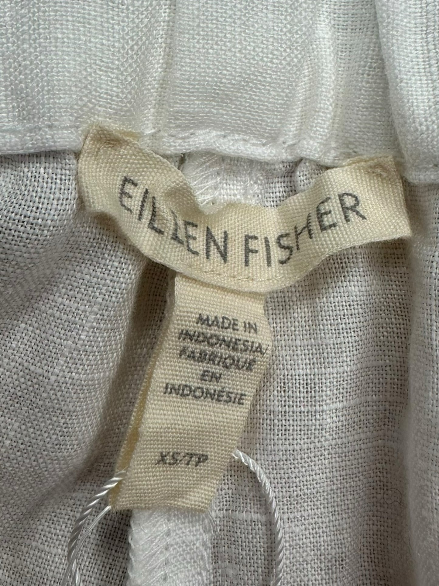 EILEEN FISHER White Linen Pants NWT Size XS