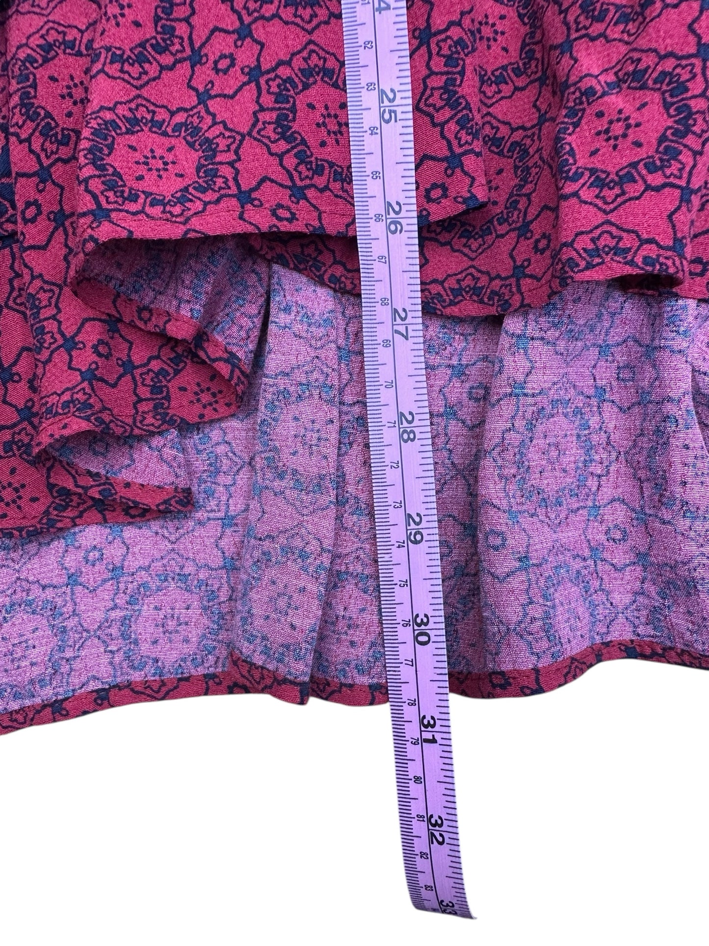 Anthropologie Red Print Mini Dress Size S