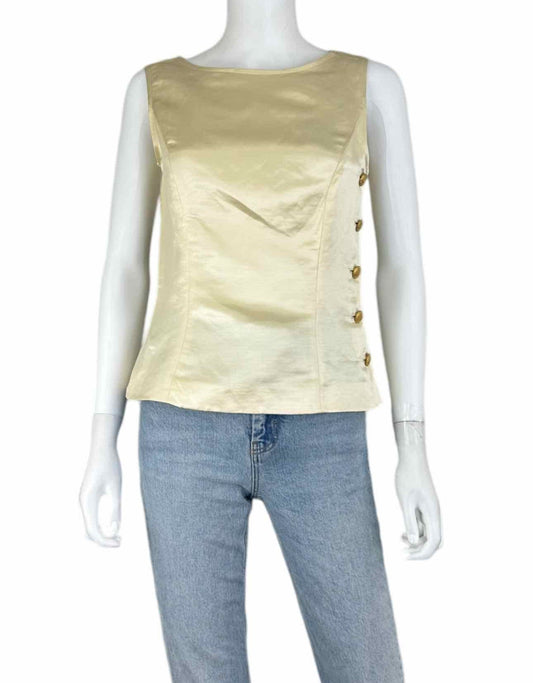 ESCADA Gold Silk Shell Size 38