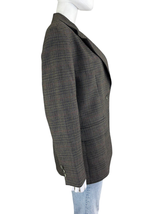 Corbin Collection Grey Plaid Blazer Size 10