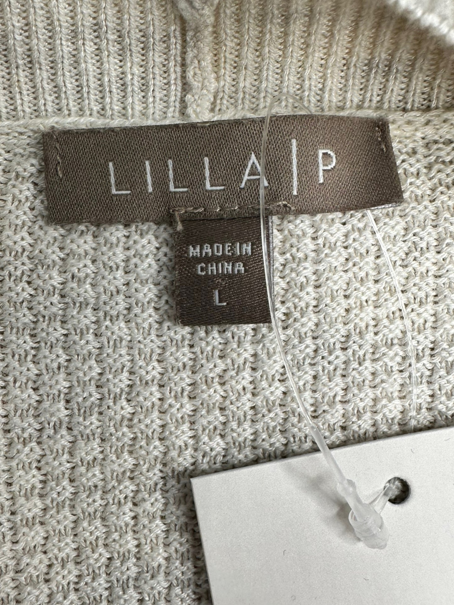 LILLA P Oatmeal Textured Sweater Size L