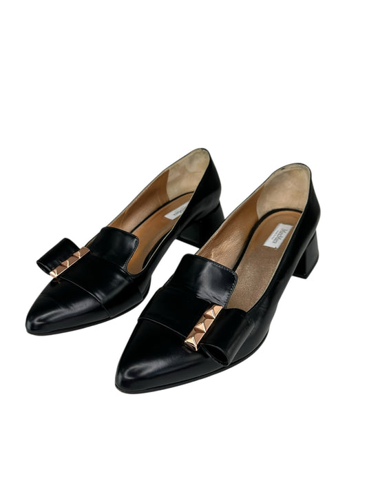 Max Mara Black Leather Colomba Pumps Size 39