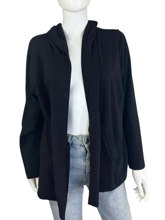 EILEEN FISHER Black Organic Cotton Sweater Cardigan Size 1X