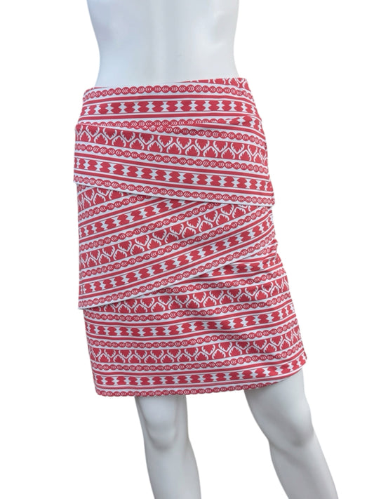 J.Mclaughlin Pink Ribbon Stripe Nicola Skirt Size XS