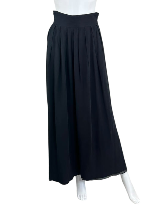 Carmen Marc Valvo Black 100% Silk Pants Size 4