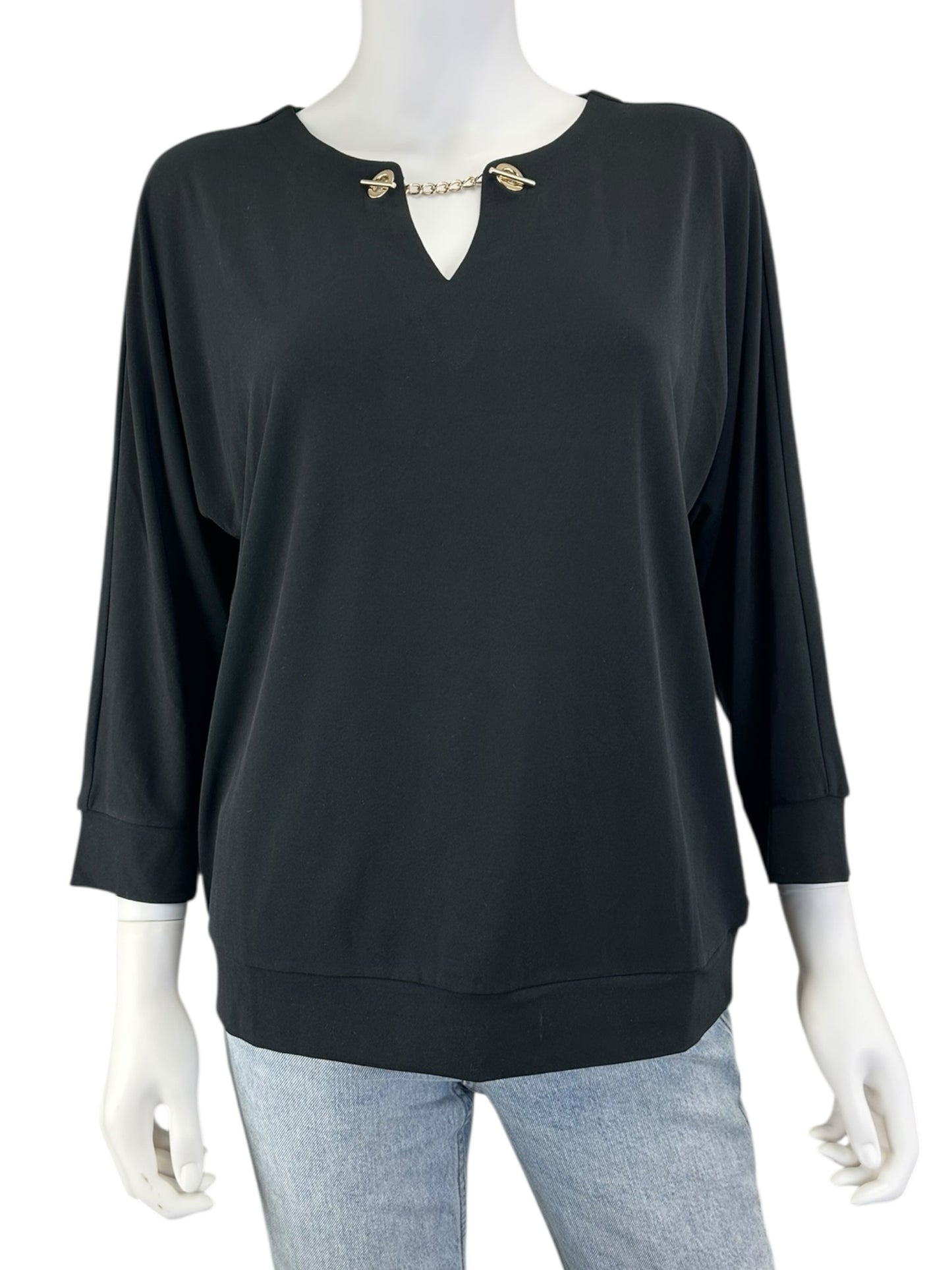 TAHARI Black Blouse Size L