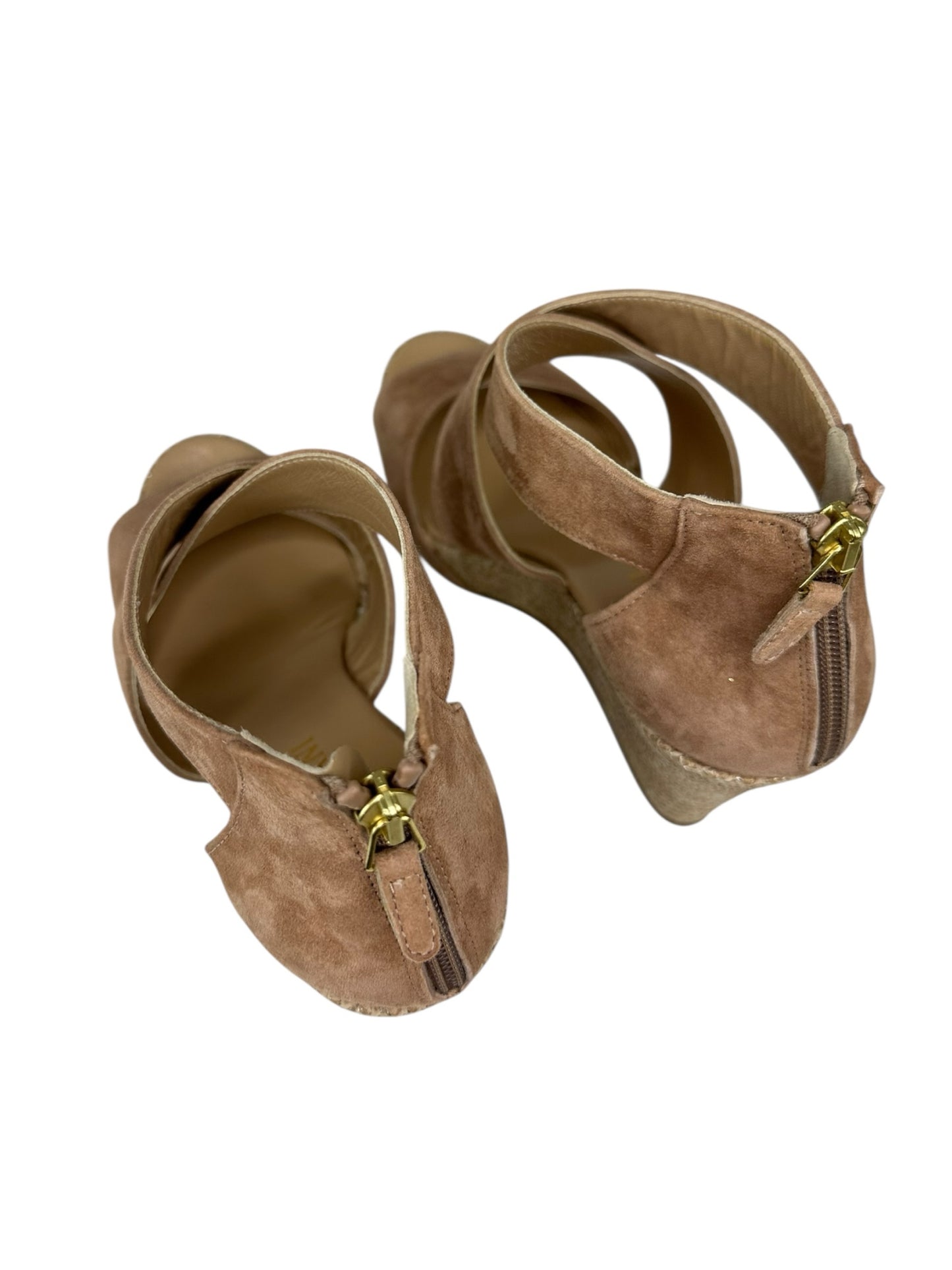 CORDANI Brown Suede Shimmer RAVI Platform Sandal Size 39