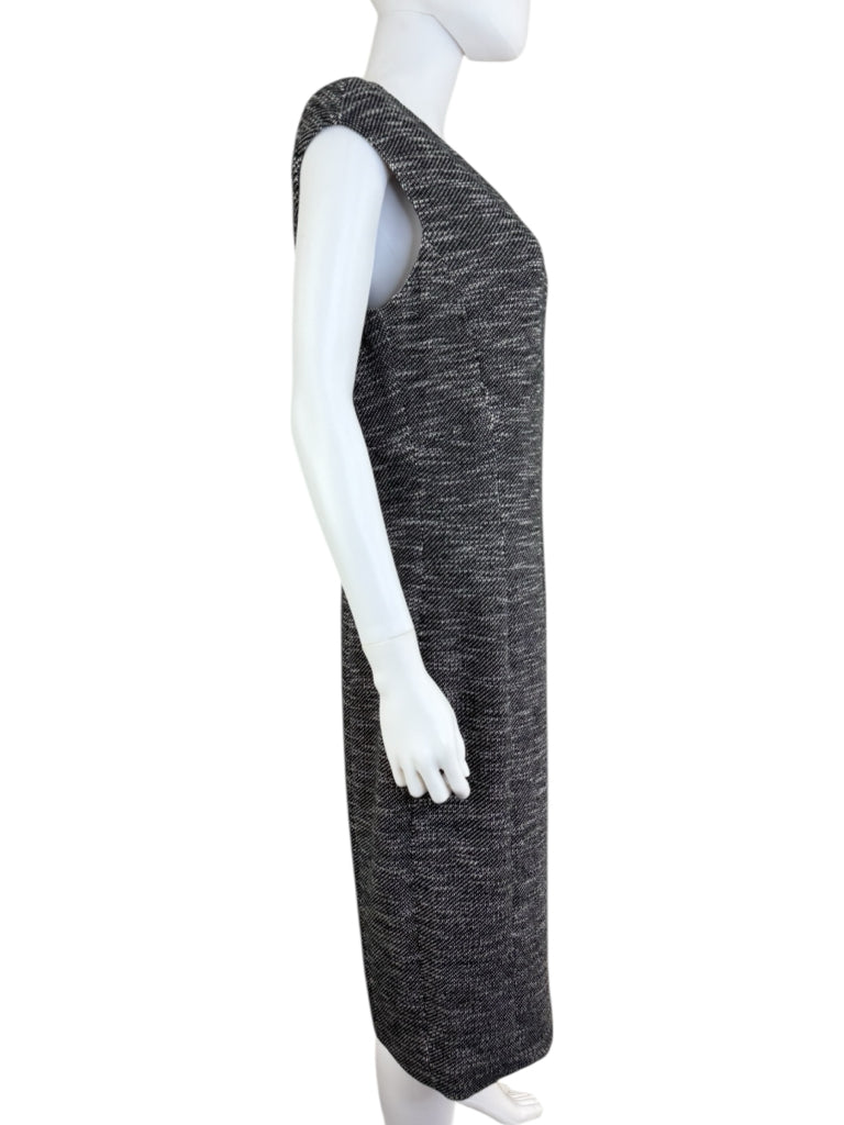 Hal Rubenstein NWT Black Tweed Midi Dress Size L