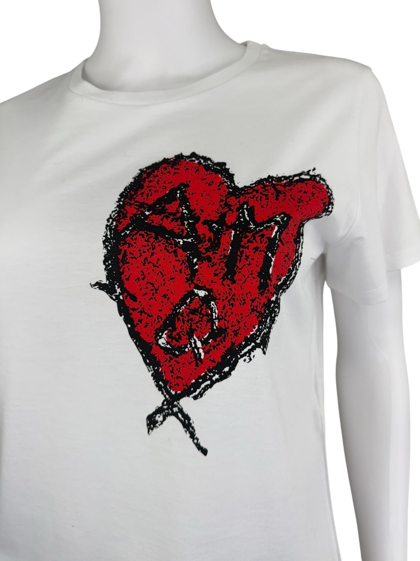 Alexander McQueen Heart Graphic Tee Size 42