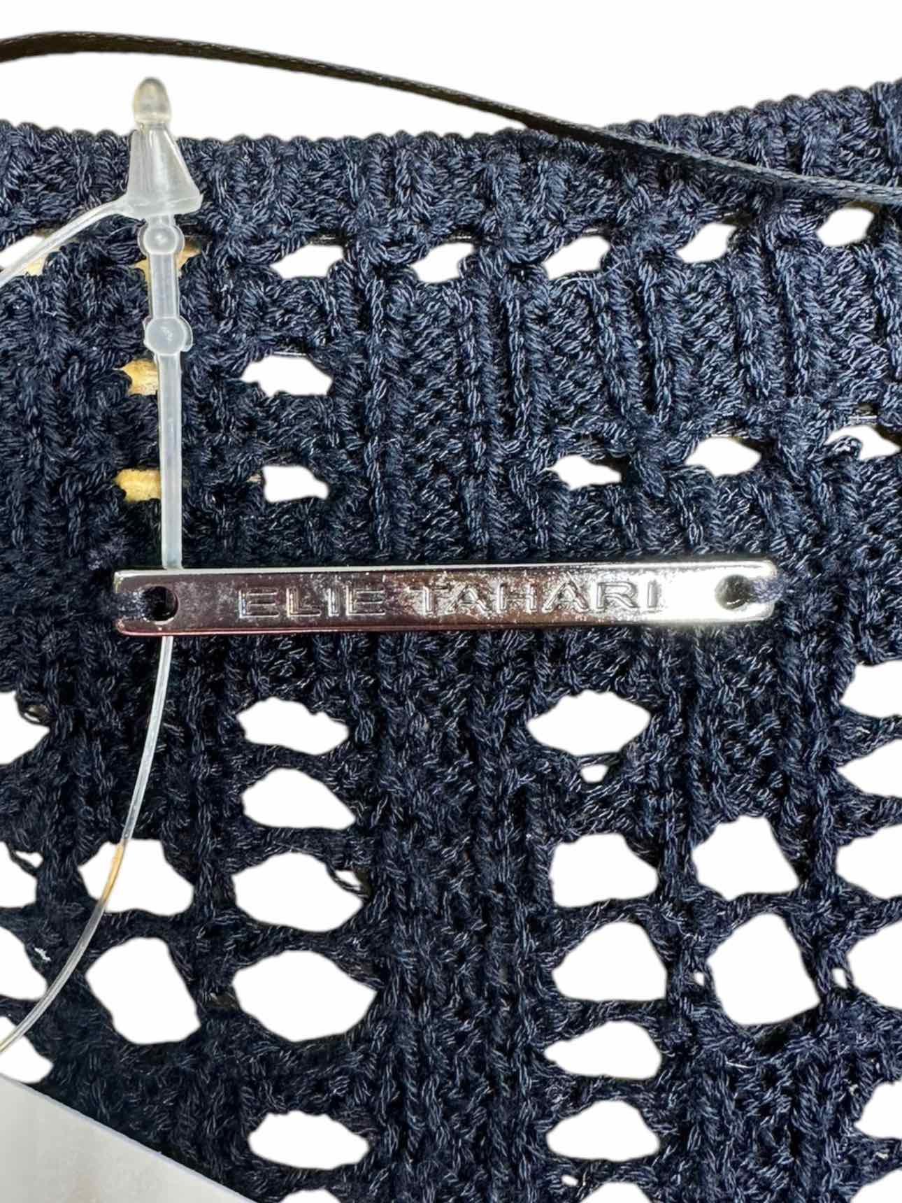 ELIE TAHARI Navy Knit Cardigan Size M
